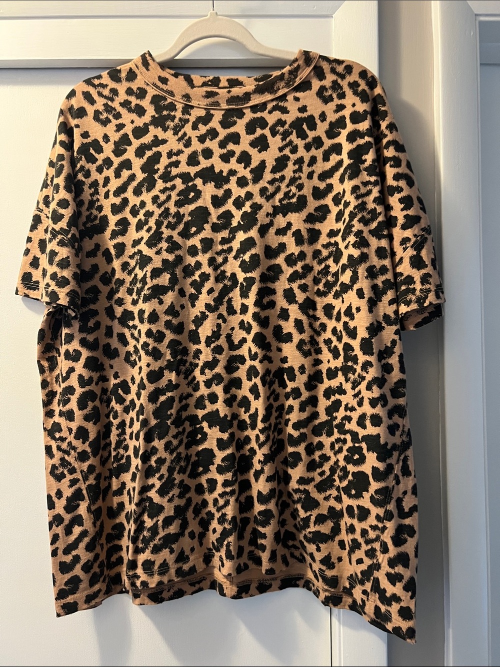aerie Knit Top in Taupe with Black Accents